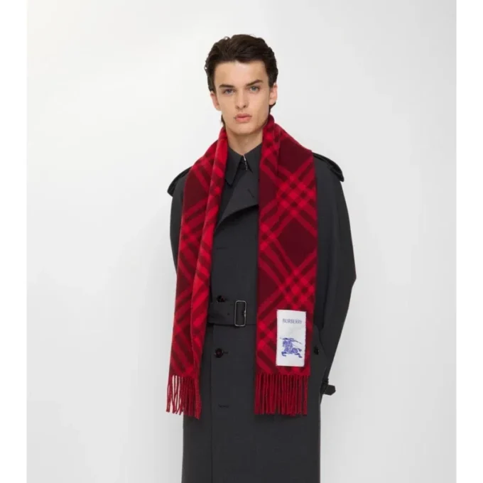 Check Cashmere Scarf
