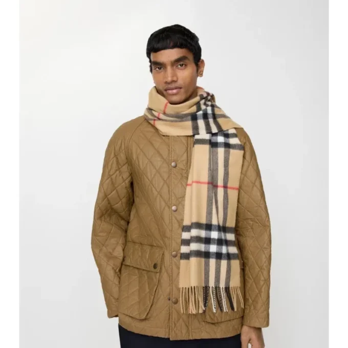Check Cashmere Scarf