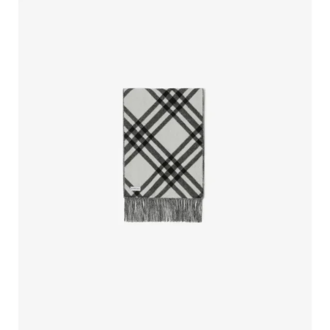 Check Cashmere Scarf