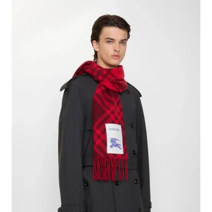 Check Cashmere Scarf