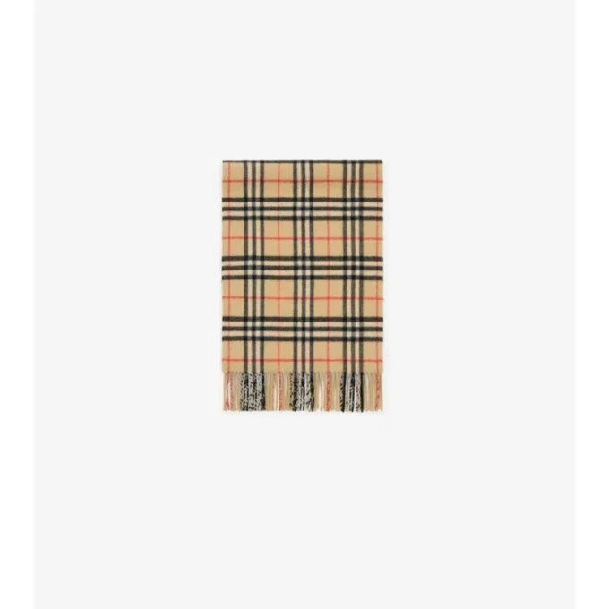 Check Cashmere Scarf