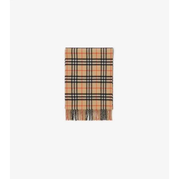 Check Cashmere Scarf