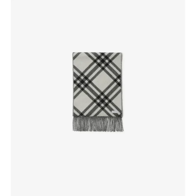 Check Cashmere Scarf