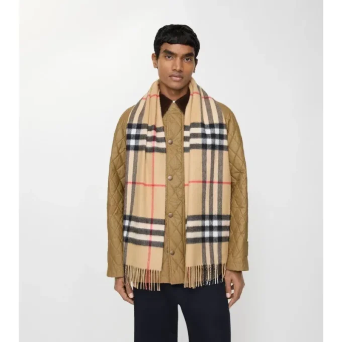 Check Cashmere Scarf