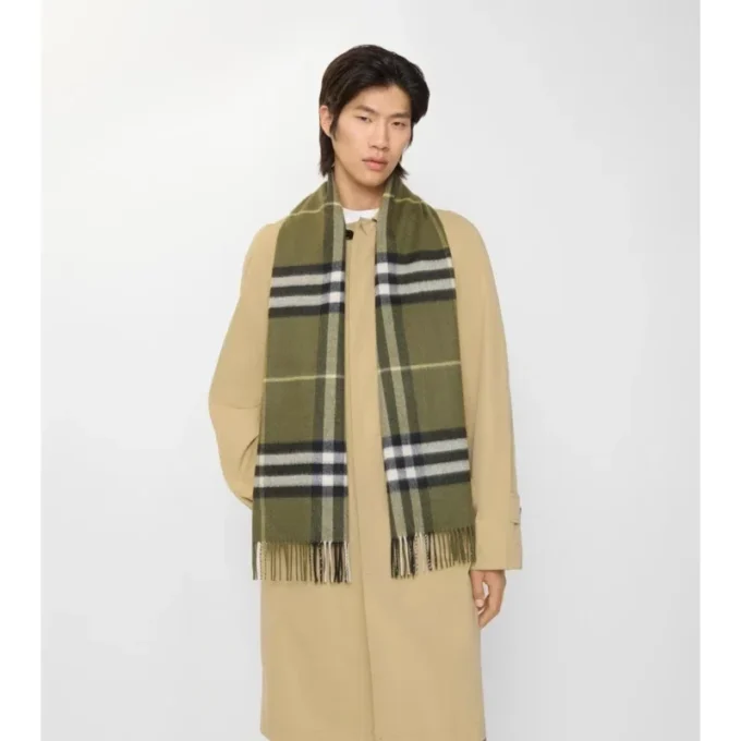 Check Cashmere Scarf