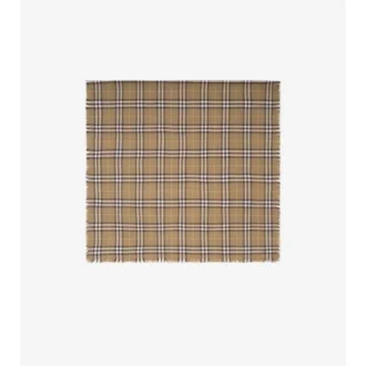 Check Cashmere Silk Scarf