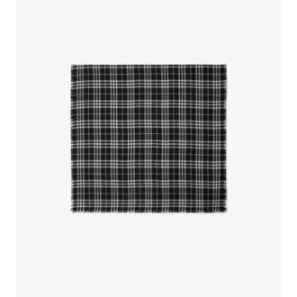 Check Cashmere Silk Scarf