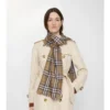 Check Cashmere Silk Scarf