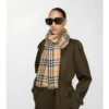 Check Cashmere Silk Scarf