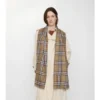 Check Cashmere Silk Scarf