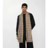 Check Cashmere Silk Scarf