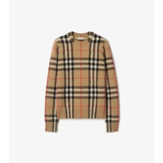 Check Cashmere Wool Sweater