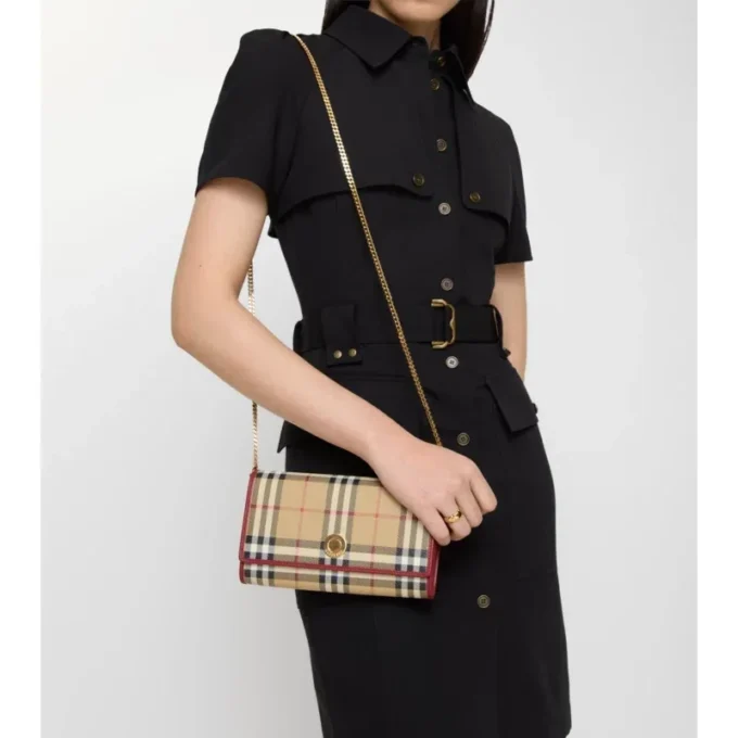 Check Chain Strap Wallet