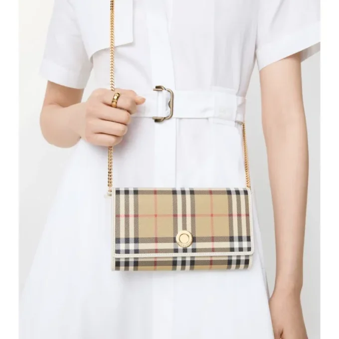 Check Chain Strap Wallet