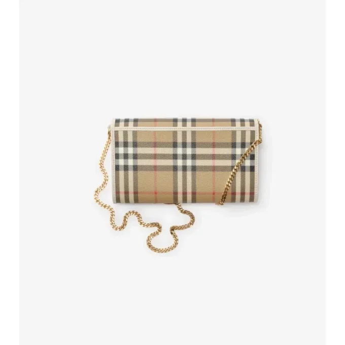 Check Chain Strap Wallet