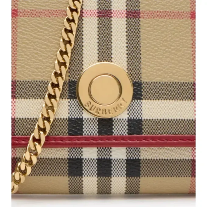 Check Chain Strap Wallet