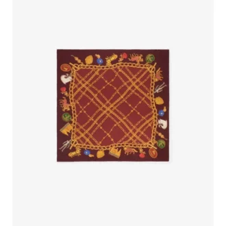 Check Charm Silk Scarf