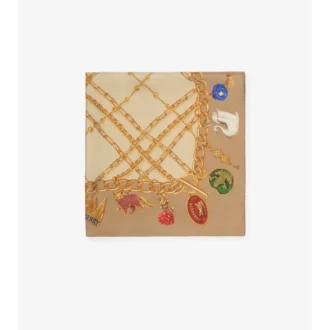 Check Charm Silk Scarf