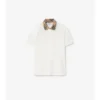 Check Collar Cotton Polo Shirt