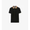 Check Collar Cotton Polo Shirt