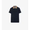 Check Collar Cotton Polo Shirt