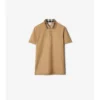 Check Collar Cotton Polo Shirt