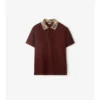 Check Collar Cotton Polo Shirt