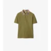 Check Collar Cotton Polo Shirt