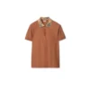 Check Collar Cotton Polo Shirt