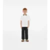 Check Collar Cotton Polo Shirt