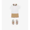 Check Collar Cotton Polo Shirt