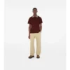 Check Collar Cotton Polo Shirt