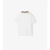 Check Collar Cotton Polo Shirt