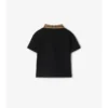 Check Collar Cotton Polo Shirt