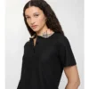 Check Collar Cotton Polo Shirt