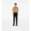Check Collar Cotton Polo Shirt