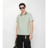 Check Collar Cotton Polo Shirt