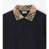 Check Collar Cotton Polo Shirt