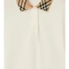 Check Collar Cotton Polo Shirt
