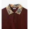Check Collar Cotton Polo Shirt