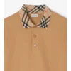 Check Collar Cotton Polo Shirt