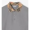Check Collar Cotton Polo Shirt