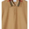 Check Collar Cotton Polo Shirt