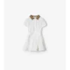 Check Collar Cotton Polo Shirt Dress