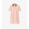 Check Collar Cotton Polo Shirt Dress