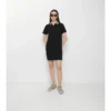 Check Collar Cotton Polo Shirt Dress