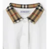 Check Collar Cotton Polo Shirt Dress