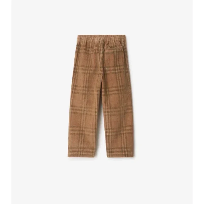 Check Corduroy Trousers