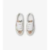 Check Cotton and Leather Sneakers