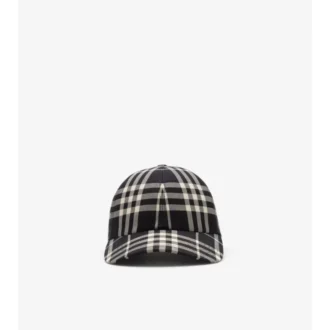 Check Cotton Baseball Cap